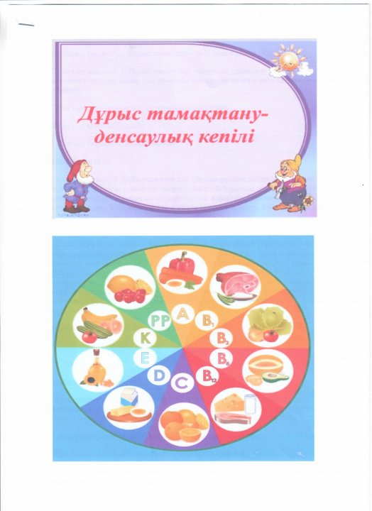 Дұрыс тамақтану -денсаулық кепілі